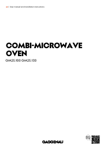 Bruksanvisning Gaggenau GM250130 Mikrovågsugn