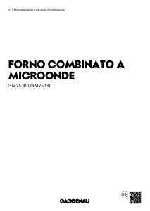 Manuale Gaggenau GM250130 Microonde