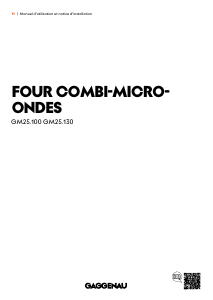 Mode d’emploi Gaggenau GM251130 Micro-onde