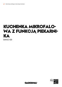 Instrukcja Gaggenau GM450120 Kuchenka mikrofalowa