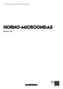 Manual de uso Gaggenau GM451120 Microondas