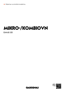 Brugsanvisning Gaggenau GM480120 Mikroovn