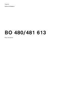Mode d’emploi Gaggenau BO480613 Four