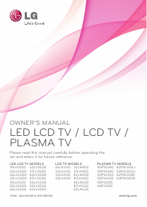Manual LG 32LV3500 LCD Television