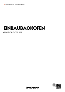 Bedienungsanleitung Gaggenau GO251100 Backofen