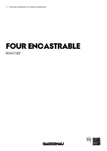 Mode d’emploi Gaggenau GO470120 Four