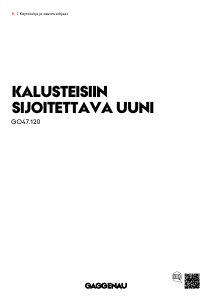 Käyttöohje Gaggenau GO470120 Uuni
