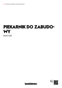 Instrukcja Gaggenau GO471120 Piekarnik