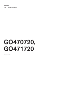Mode d’emploi Gaggenau GO471720 Four