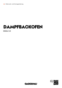 Bedienungsanleitung Gaggenau GS240100 Backofen