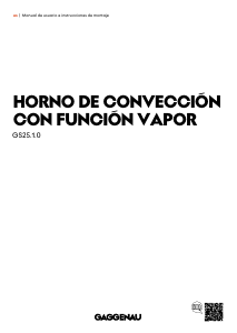 Manual de uso Gaggenau GS251130 Horno