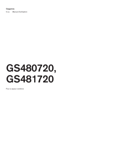 Mode d’emploi Gaggenau GS480720 Four