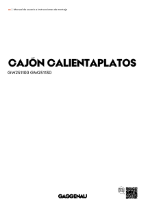 Manual de uso Gaggenau GW251130 Cajón calentador