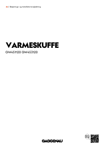 Brugsanvisning Gaggenau GW451120 Varmeskuffe