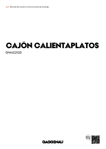 Manual de uso Gaggenau GW452120 Cajón calentador