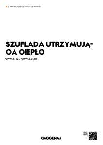 Instrukcja Gaggenau GW453120 Szuflada grzewcza