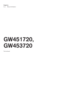 Mode d’emploi Gaggenau GW453720 Tiroir chauffant