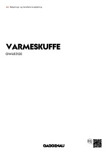Brugsanvisning Gaggenau GW483120 Varmeskuffe