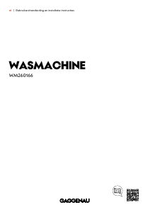 Handleiding Gaggenau WM260166 Wasmachine