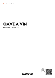 Mode d’emploi Gaggenau RVW467170 Cave à vin