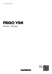 Manuale Gaggenau RVW467170 Cantinetta vino