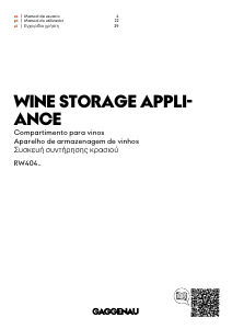 Εγχειρίδιο Gaggenau RW404264 Ντουλάπι κρασιού
