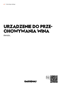 Instrukcja Gaggenau RW404264 Chłodziarka do wina