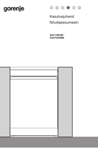 Kasutusjuhend Gorenje GS673B90X Nõudepesumasin