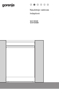 Vadovas Gorenje GS673B90X Indaplovė