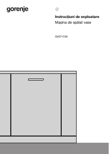 Manual Gorenje GV671C60 Maşină de spălat vase