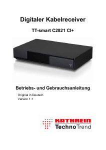 Bedienungsanleitung Kathrein TT-smart C2821 CI+ Digital-receiver