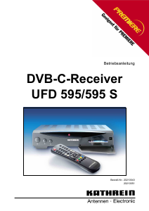 Bedienungsanleitung Kathrein UFD 595 S Digital-receiver