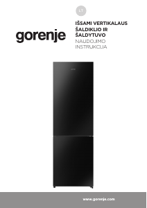 Vadovas Gorenje NRK620EABG4 Šaldytuvas-šaldiklis