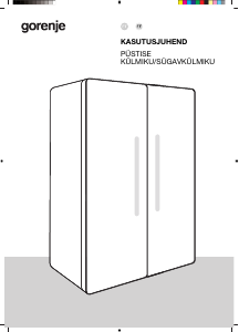 Kasutusjuhend Gorenje NRS917E41X Külmik-sügavkülmik