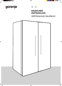 Vadovas Gorenje NRS917E41XWD Šaldytuvas-šaldiklis