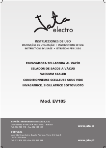 Manual de uso Jata EV105 Sellador de vacío