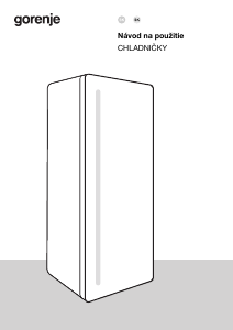 Návod Gorenje R619EES5 Chladnička