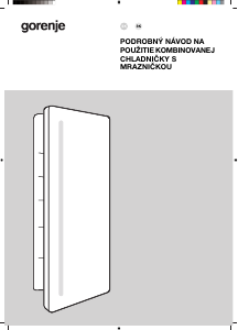 Návod Gorenje RBI512E21 Chladnička