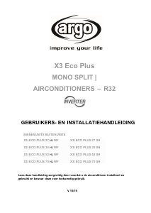 Handleiding Argo X3I ECO PLUS 35 SH Airconditioner