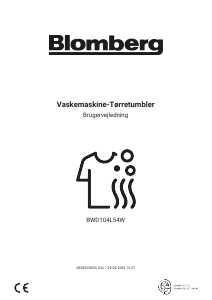 Brugsanvisning Blomberg BWD104L54W Vaske-tørremaskine