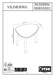 كتيب JYSK Vildbjerg طاولة قهوة