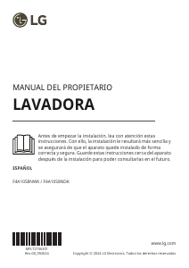 Manual de uso LG F4A10S8NWK Lavadora