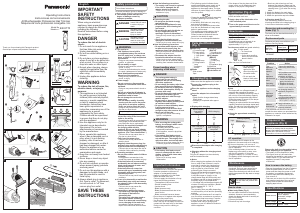 Bruksanvisning Panasonic ER-XT70 Skäggtrimmer