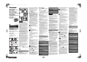 Mode d’emploi Panasonic S-R1428 Lumix Objectif