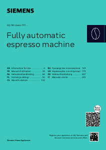Manuale Siemens TP713R19 Macchina da caffè