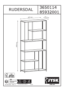 Manual JYSK Rudersdal Bookcase