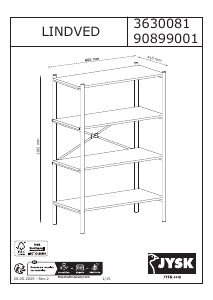 Bedienungsanleitung JYSK Lindved (118cm) Bücherregal