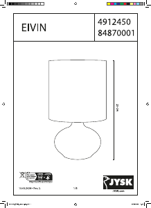Priručnik JYSK Eivin Svjetiljka