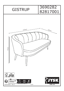Hướng dẫn sử dụng JYSK Gistrup (197x76) Ghế sofa