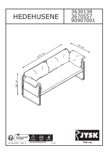 Hướng dẫn sử dụng JYSK Hedehusene Ghế sofa